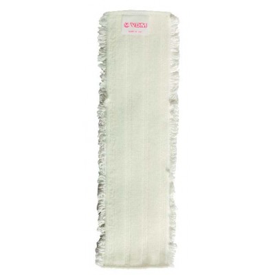 Frangia lavaggio in poliestere con velcro MicroWhite 43x13cm