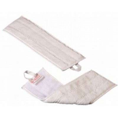 Frangia microfibra bianca con velcro 60x11cm