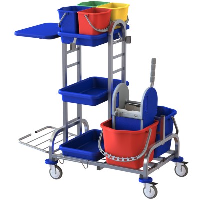 Carrello Yo-Yo 4 cromato blu-rosso