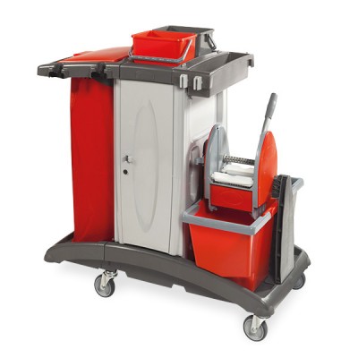 Carrello MX Top 301 chiuso con set pressa mop