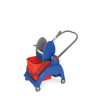 Carrello mop cromato 1x25 con pressa